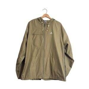 Vintage‎ 90's Adidas Revolution FZ Hooded Windbreaker Jacket Iguana Green L
